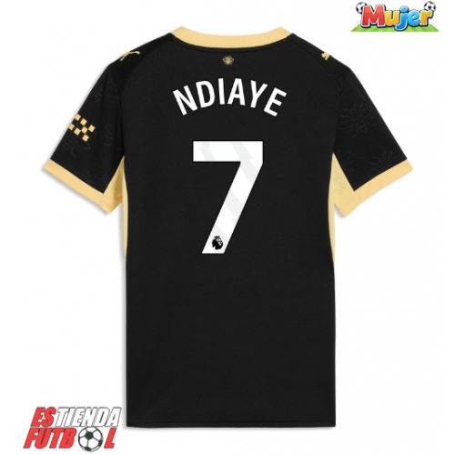 Manchester City Iliman Ndiaye #7 Segunda Equipación Mujer 2026-27 Manga Corta